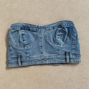 Planet Blue - Denim crop bra/top